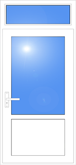 Одностулкові з фрамугою